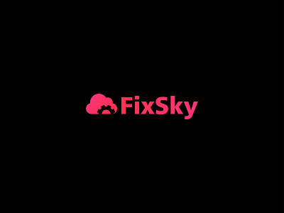 Fixsky branding design illustration logo