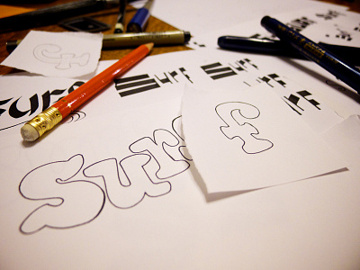 Surf brush pen hand lettering lettering