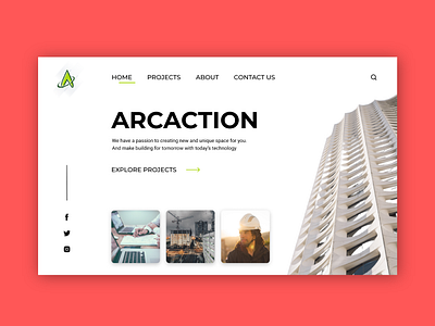 Architecture Website Concept architecture architecture buildings architecture website building civil construction construction website design elivation figma interior design landing landing page planning ui ui design uiux website