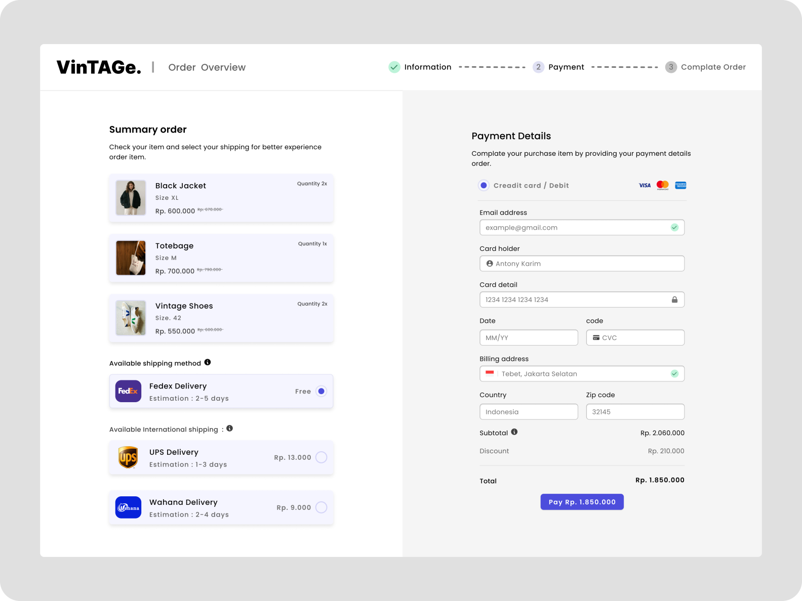 Credit Card Payment by Rudi Hermawan on Dribbble