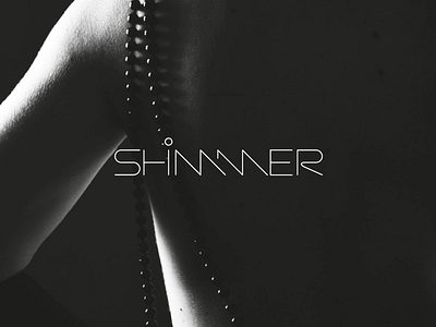 Shimmer Logo app beauty black branding identity logo