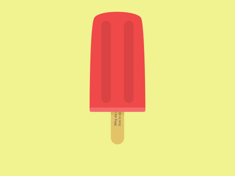 Melting Popsicle GIF animation design gif popsicle sketch3 ui ux