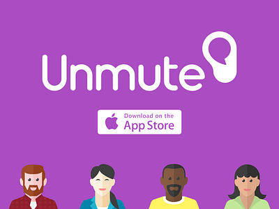 Unmute App Design Trial app design flat sketch unmute uxui