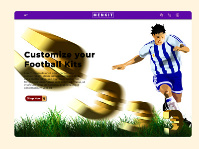MENKIT - Website for Football kits only branding design dress ecommerce football graphic design illustration kit typography ui uniform website