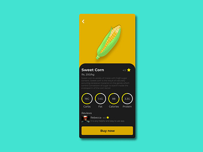 Sweet Corn app branding corn design eat food graphic design illustration mobile sweet sweet corn typography ui yellow