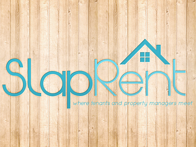 SlapRent Logo Design house logo rent wood