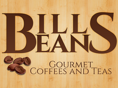 Bills Beans beans coffee logo tea wood