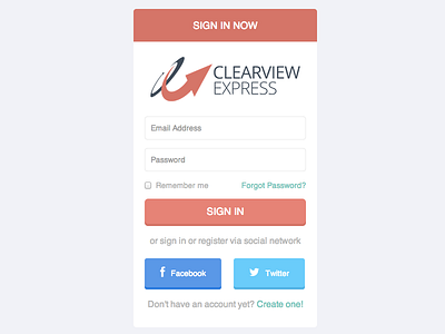 Clearview Express Login flat form login sign in social