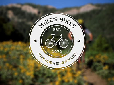 Mike's Bikes Logo badge bike blur logo