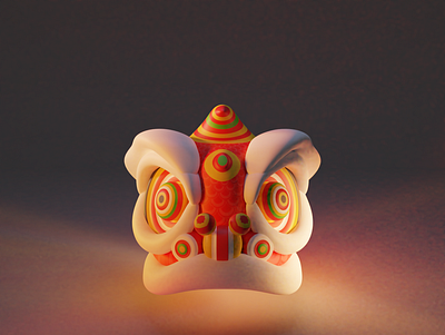 Chinese Lion 3d modeling blender china lion