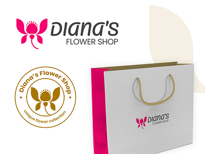 Flower shop logo design branding logo