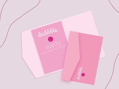 dribble invitation graphic design illustration invite