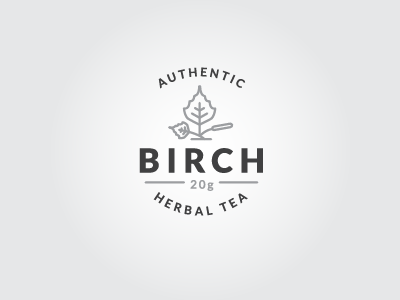 Birch birch branding logo tea type