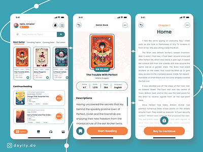 Ebook App - Online Book Store design ebook mobile app ui ux