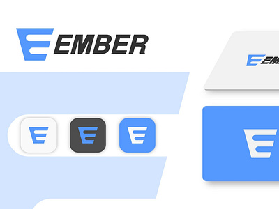 Ember logo branding design graphic design lettermark logo vector