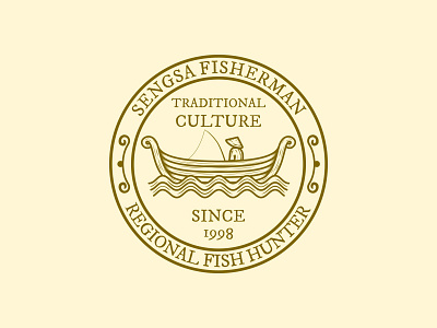 Sengsa Fisherman branding competition design fishing graphic design logo logo design vector vintage vintage style