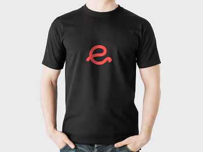 Epis t shirt branding design e graphic design icon letter e logo monogram red simple vector