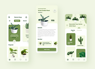 App Plants Shop UI 3d app art design graphic design icon illustration illustrator typography ui ux vector