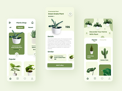 App Plants Shop UI