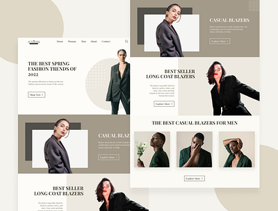 Pleiades - Fashion Landing Page app design fashion graphic design minimal typography ui ux web