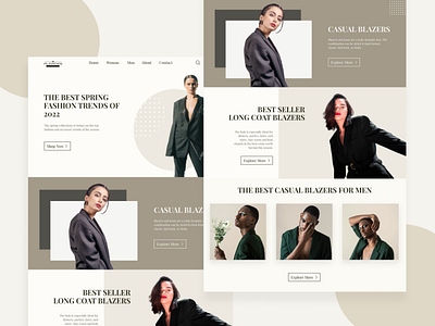 Pleiades - Fashion Landing Page app design fashion graphic design minimal typography ui ux web