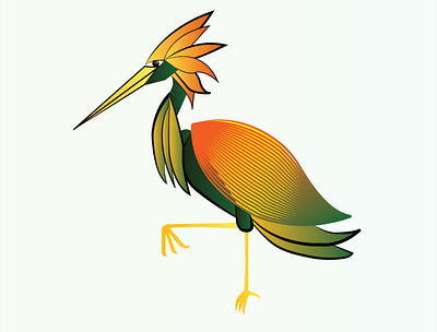 Crane Bird 3d animation art design graphic design icon illustration illustrator typography vector