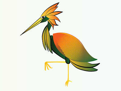 Crane Bird 3d animation art design graphic design icon illustration illustrator typography vector