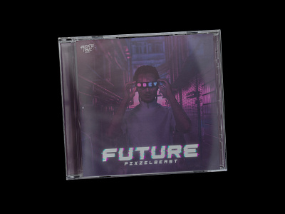 PixzelBeast - Future cd cd case cyberpunk design future futuristic graphic design illustration modern oldschool y2k