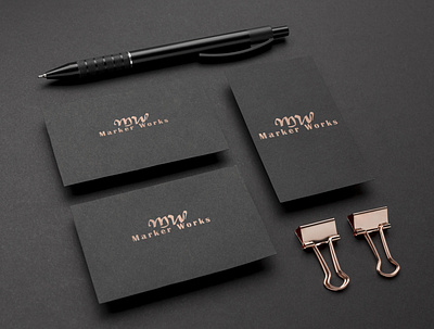 Marker works Business card design. 3d animation app branding design graphic design logo motion graphics typography ui vector