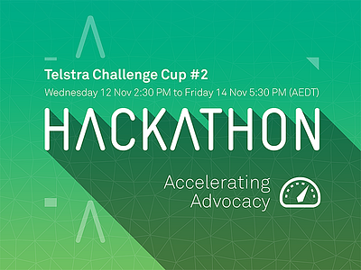 Hackathon Poster advocacy hackathon long polygon poster shadow tech