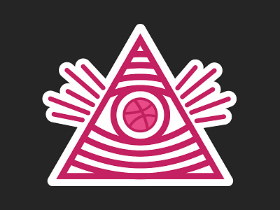 Playoff! Dribbbluminati all seeing eye illuminati stickers