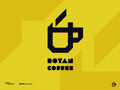 Royan Coffee cafe coffee design identity illustration letter letterform logo logotype mark symbol