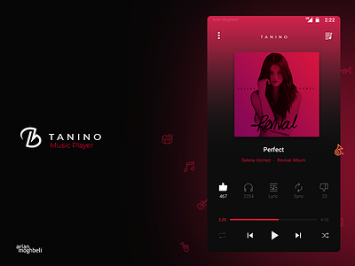 Tanino Music player android application ios iran mobile music music player persian soundcloud spotify ui uidesign ux