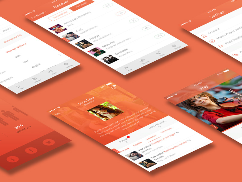 Music Social Network by Velmie on Dribbble