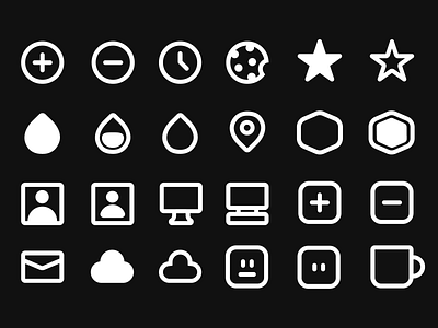 Icons in Figma icon design vector