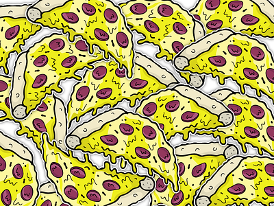 Pizza graphic design pattern