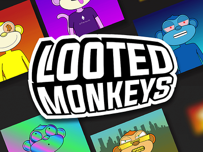 Looted Monkeys graphic design nft