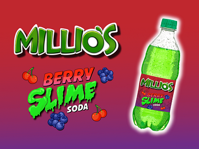 Berry Slime Soda branding graphic design product