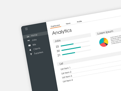 Minimalist & Industrial UI - Dashboard