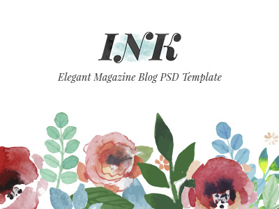 INK - Elegant Magazine Blog PSD Template elegant food lifestyle magazine pastel color personal blog psd template storytelling travel