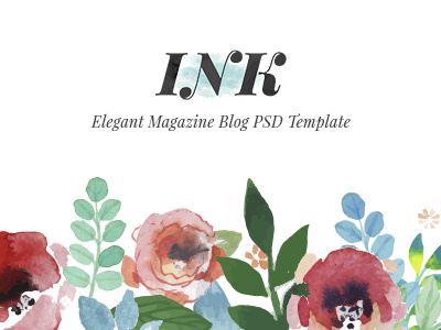 INK - Elegant Magazine Blog PSD Template