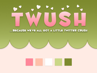 Twush app green pink twitter website