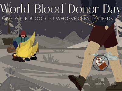 Illustration for World Blood Donor Day app branding design graphic design illustration logo ui vector