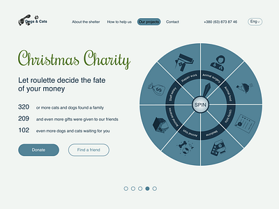 UX/UI for Christmas Charity shot