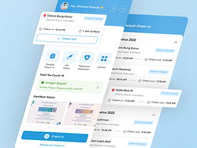 Peduli Lindungi app blue design health pedulilindungi ui ux