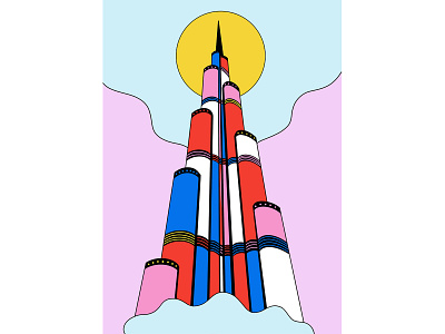 Burj Khalifa abstract arab arabic arabicculture art building burjkhalifa concept design graphic illustration shrutillusion skyscraper tallest tallestbuilding uae