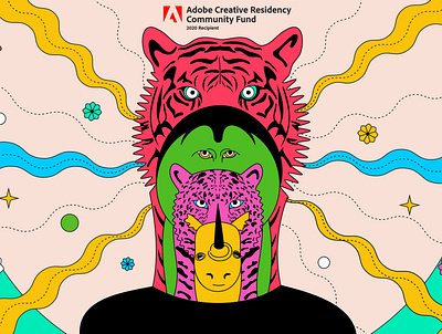 Adobe Creative Residency Community Fund 2020 - Extinge adobe illustrator adobe residency animal portrait animals concept endangered animals endangeredspecies illustration illustratoronipad portrait shrutillusion