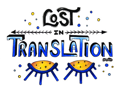Lost In Translation abstract art concept design doodleart drawing eyes graphic illustration lettering lost lost in translation shrutillusion sketch typography