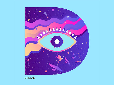 D - Dreams 36daysoftype d abstract art design dreams graphic illustration logo shrutillusion type typography vector