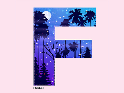 F - Forest 36daysoftype f abstract alphabets design forest graphic logo shrutillusion type typedesign typography vector